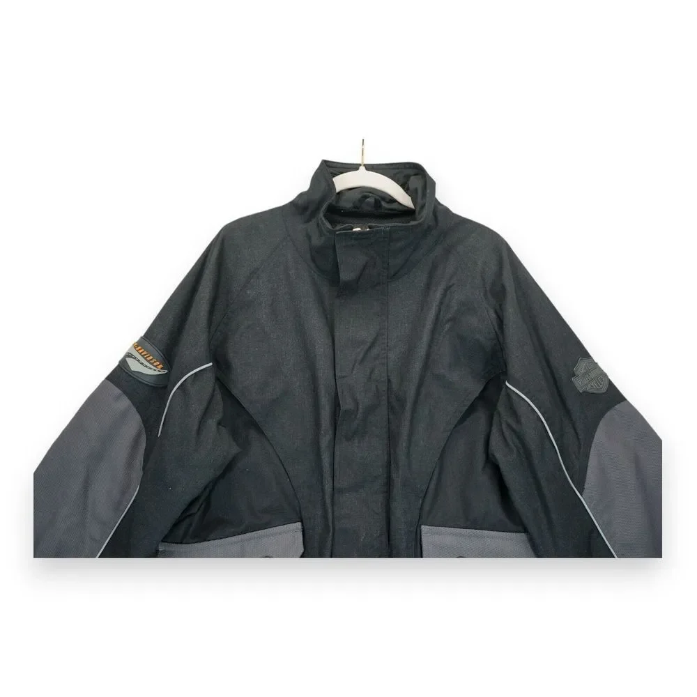 Vintage Y2K Harley Davidson Men's Motorcycle Jacket Riding Size Medium‎ Full Zip